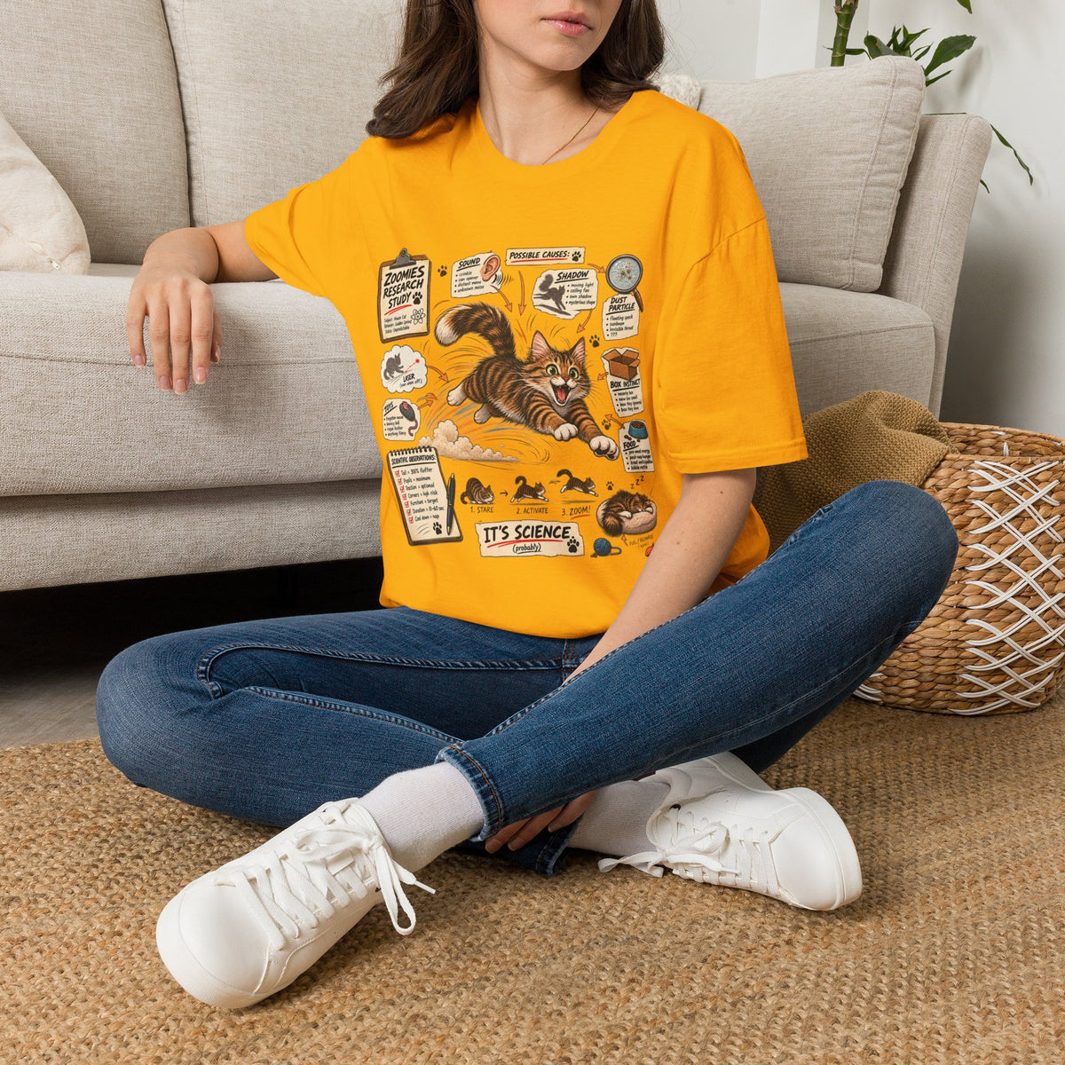 Cat Science T-Shirt — “It’s Science” Zoomies Research Design