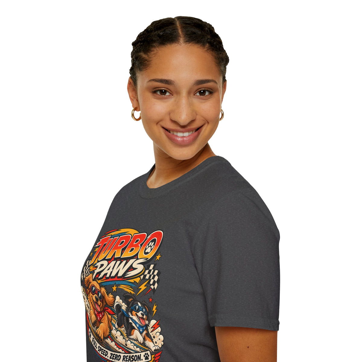Turbo Paws T-Shirt — Retro Racing Dog Graphic Tee