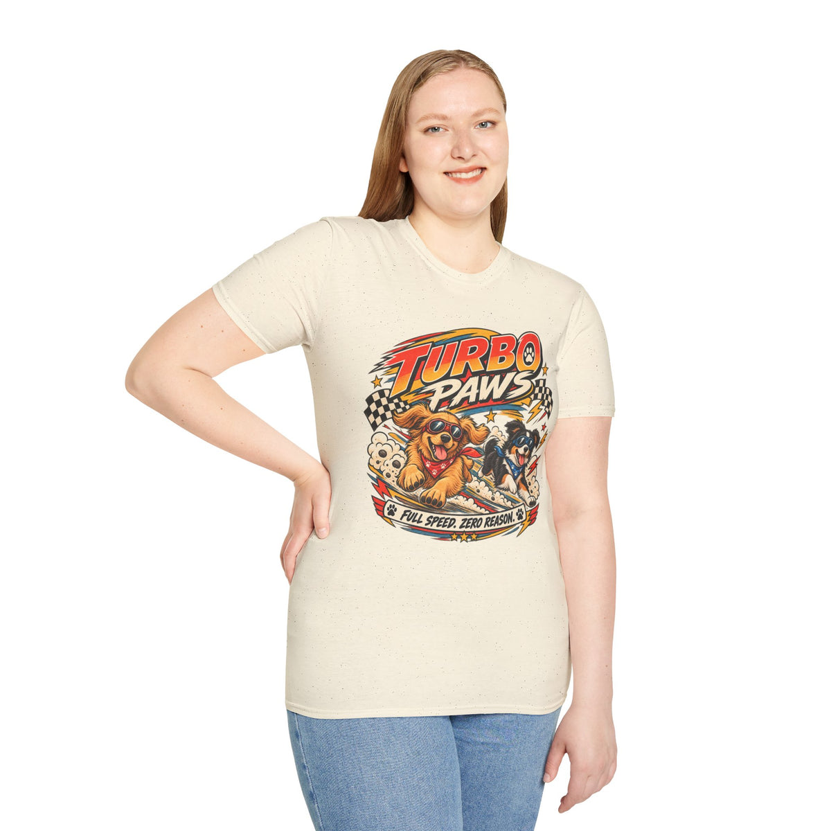 Turbo Paws T-Shirt — Retro Racing Dog Graphic Tee