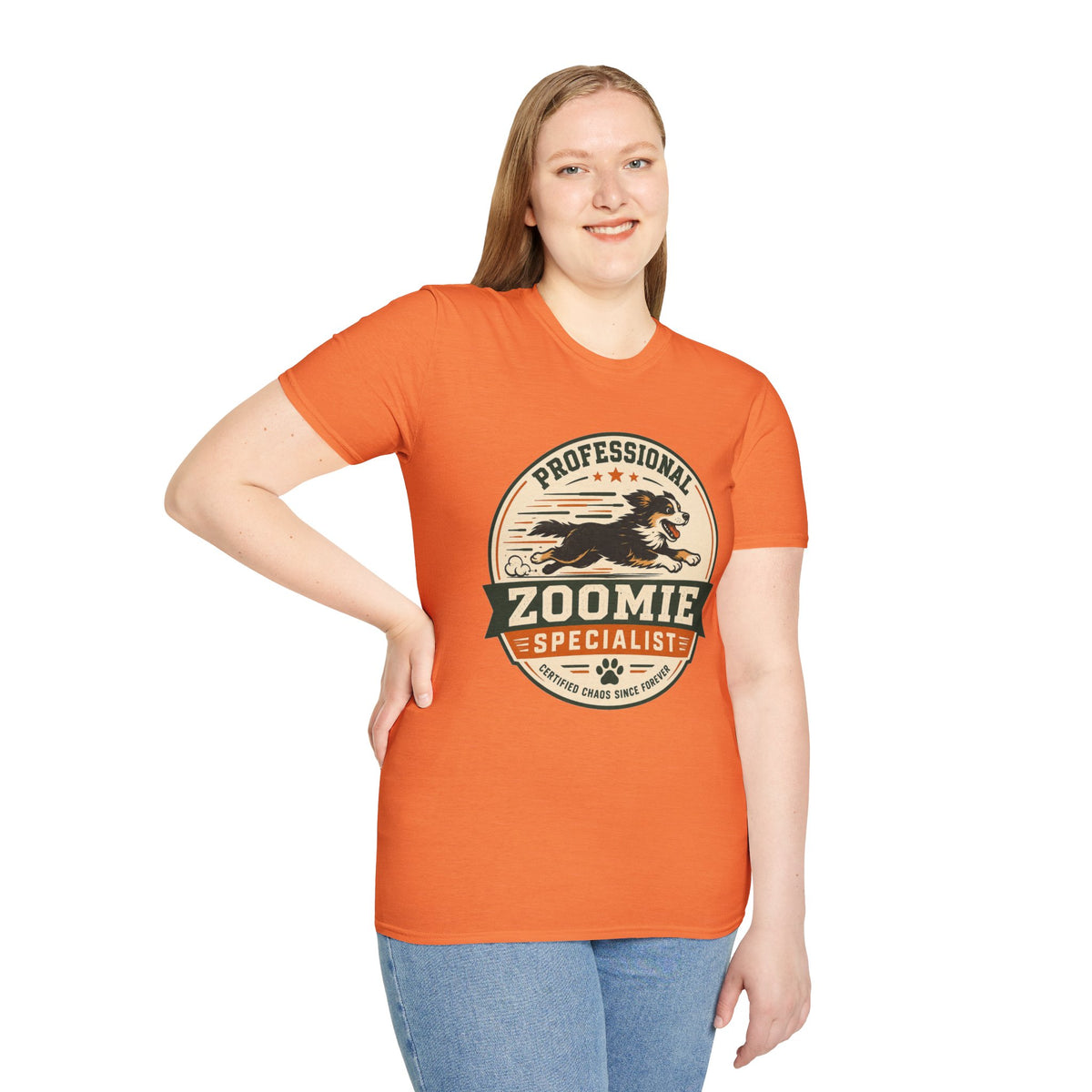 Professional Zoomie Specialist T-Shirt — Funny Dog Running Tee for Dog Lovers