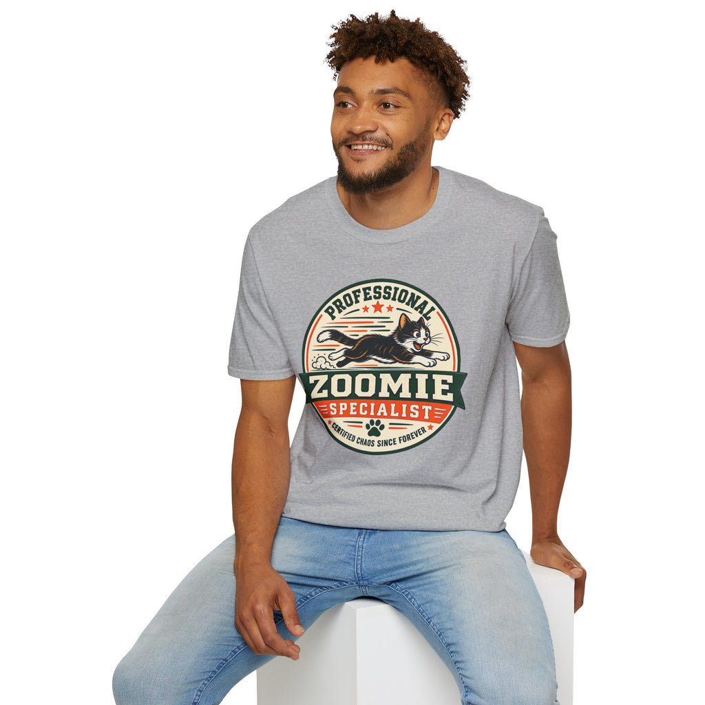Professional Zoomie Specialist T-Shirt — Funny Cat Zoomies Tee