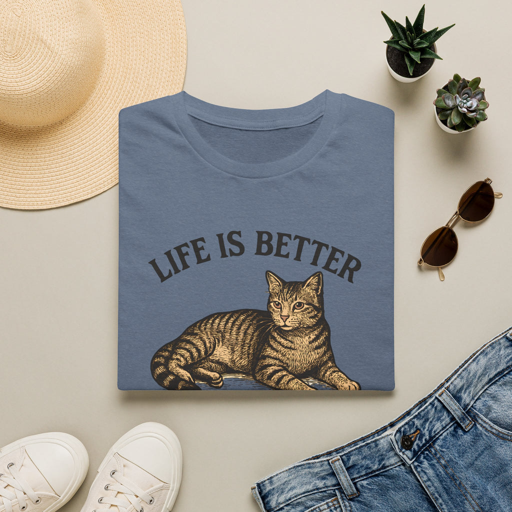 Cat With Slogan T-Shirt