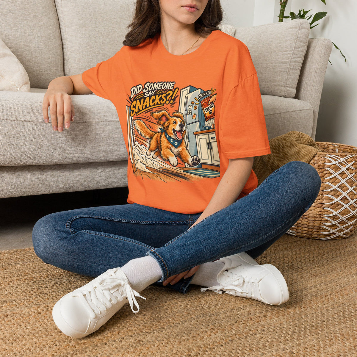Did Someone Say Snacks? Dog Graphic T-Shirt