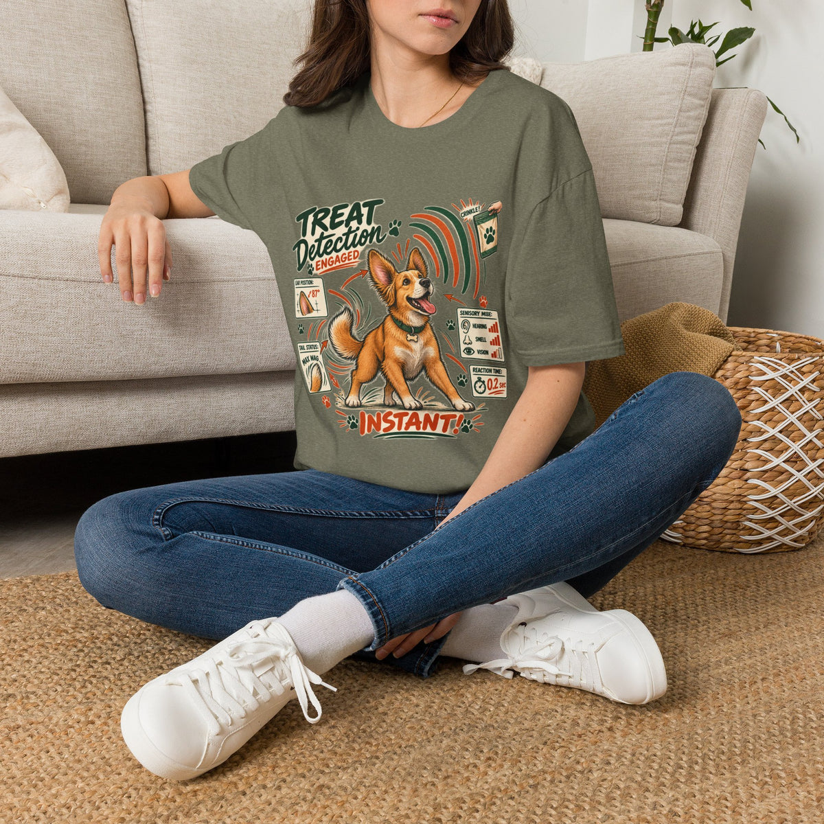 Dog Treat Detection T-Shirt — Funny Corgi ‘Treat Detection: Engaged’ Tee
