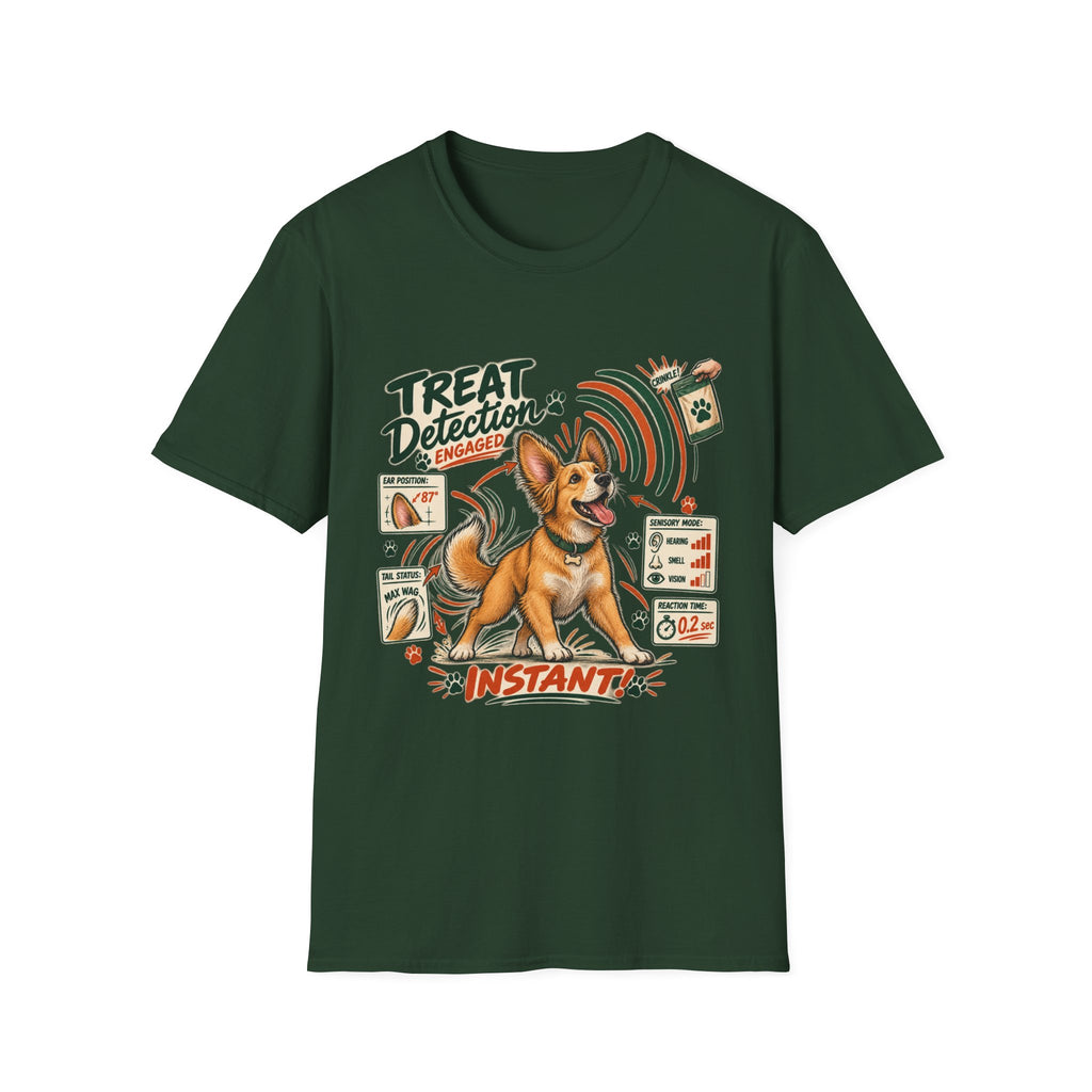 Dog Treat Detection T-Shirt — Funny Corgi ‘Treat Detection: Engaged’ Tee
